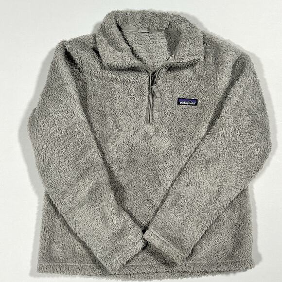 Patagonia Women’s Los Gatos Sherpa Fleece Cozy Pullover Gorpcore Gray Large - Picture 1 of 6